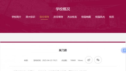 巢乃鹏已任深圳大学副校长，曾执教于南京大学