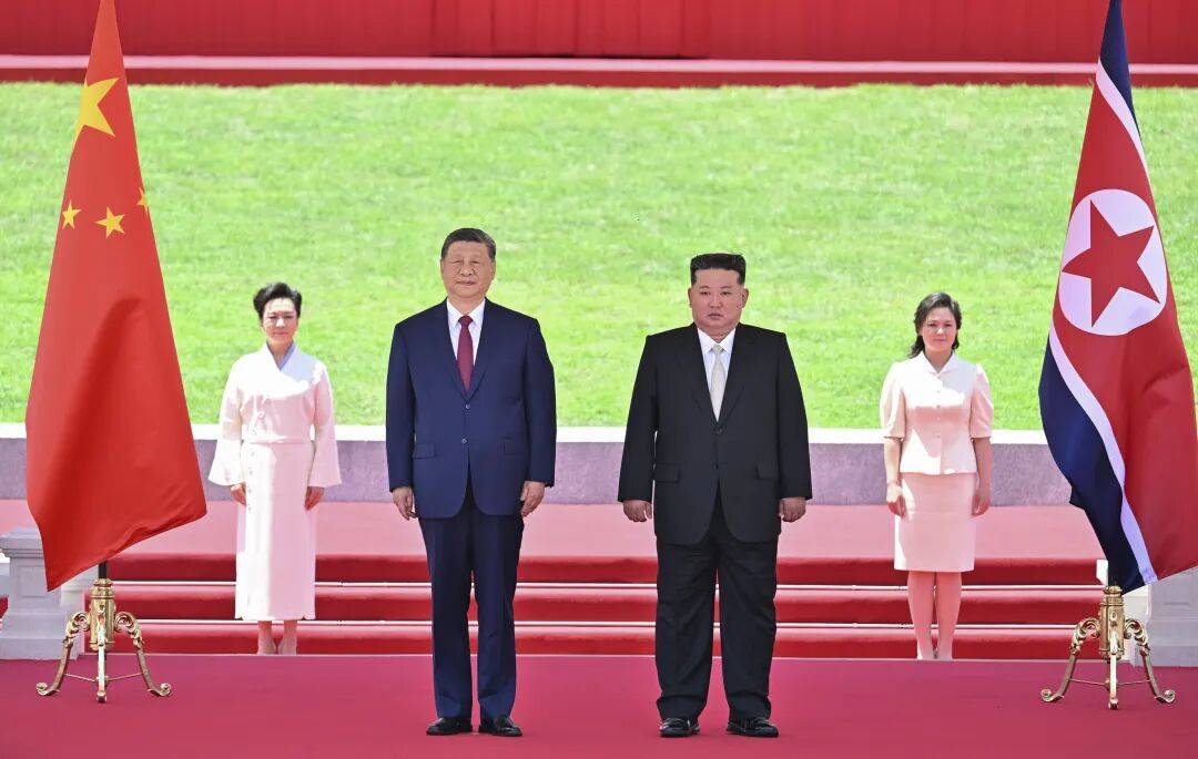 朝方举行盛大欢迎仪式，高清大图来了！